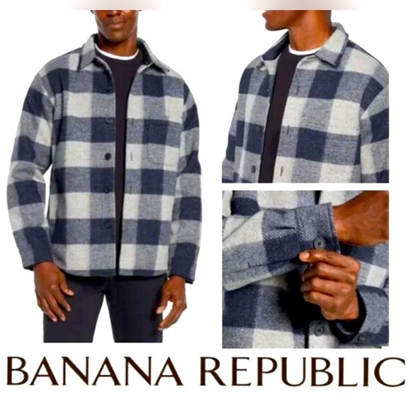 Banana Republic Men's Heritage Shirt Jacket, Blue NEW with tags - Picture 4 of 11